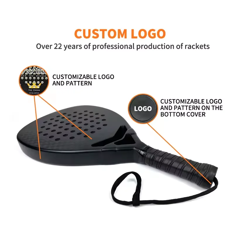 Maxsong top rank fiberglass rough surface soft eva customized free design padel racket for pro player china manufacture