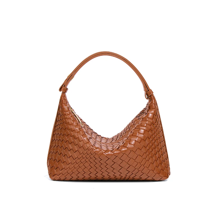 Женская сумка оптовая продажа брендовая с плетением в виде полумесяца