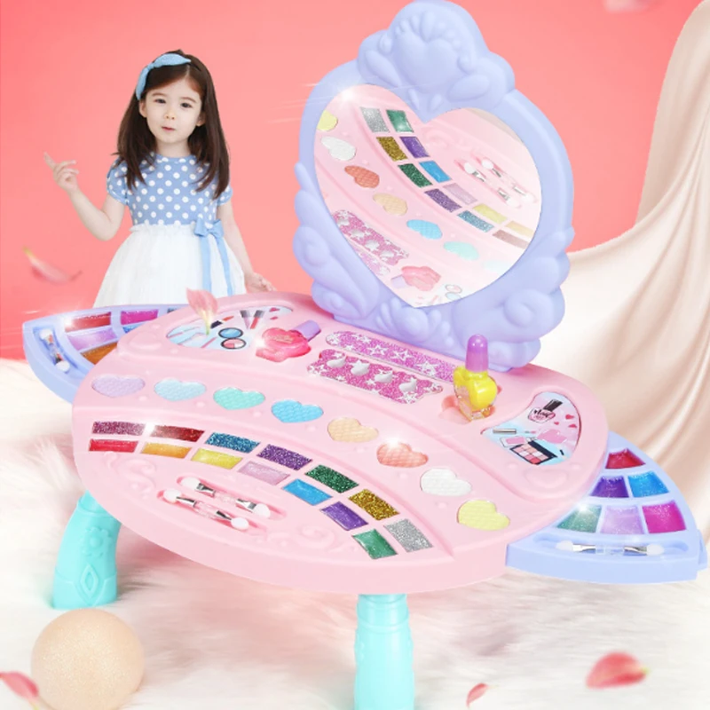 Безопасный и нетоксичный детский туалетный столик принцессы игровой домик с легким музыкальным макияжем игрушка для девочек