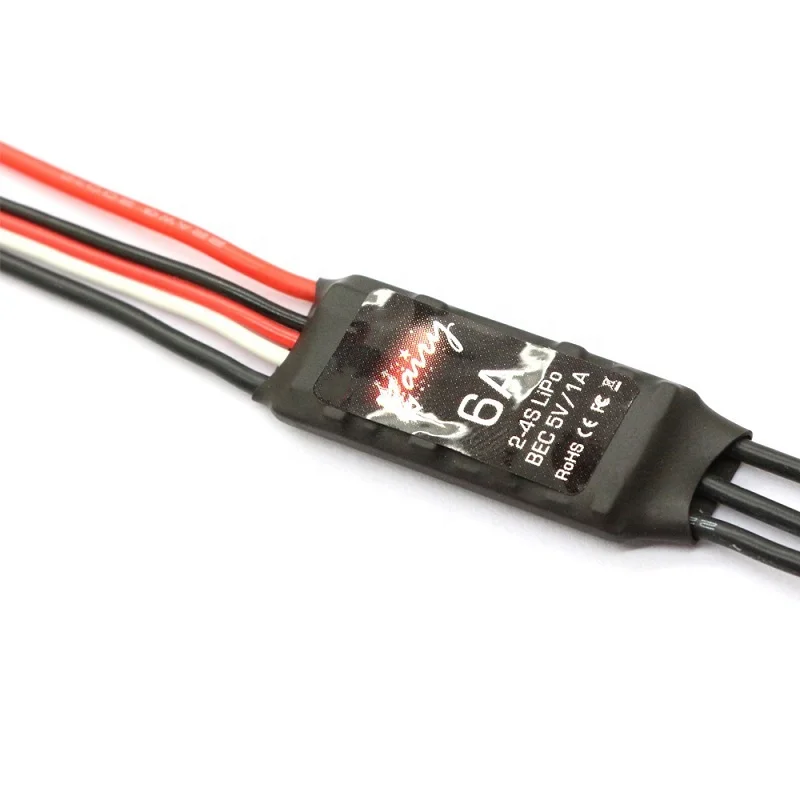 High quality rc quadcopter parts 2-4S brushless dc BEC 6a mini esc