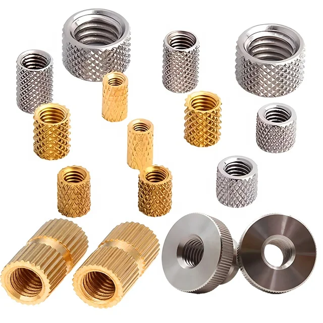 Customized knurled nuts CNC Parts High Precision Knurled Nut Fasteners M3.5 Iron C1215 Cross Thread Straight Knurled Thumb Nuts