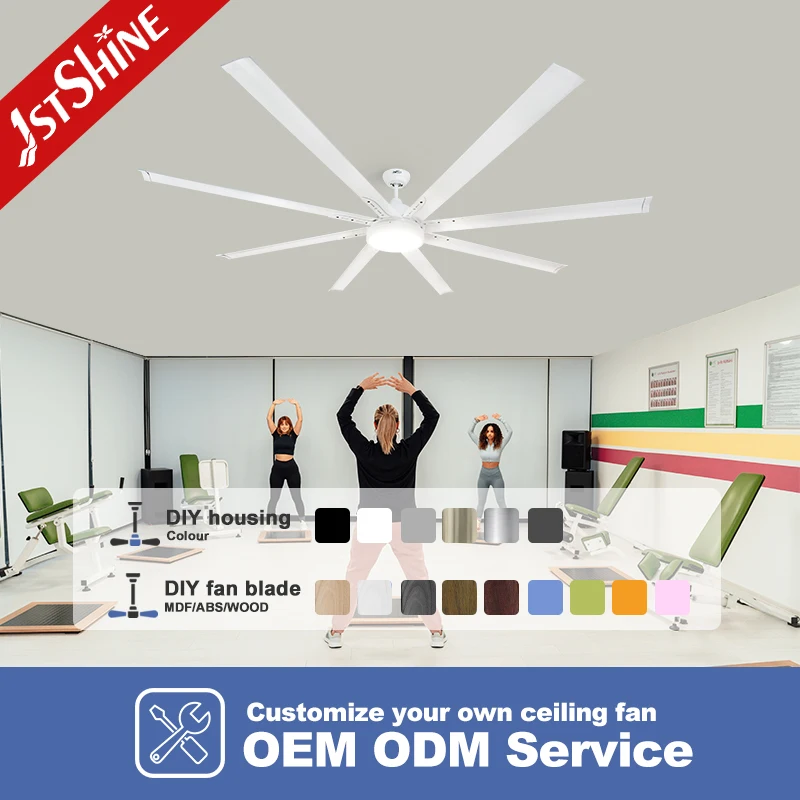 1stshine ceiling fan 84 inch metal blades smart decorative large ceiling fan with light