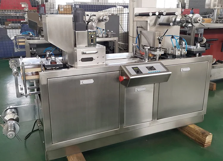 DPB-80  Pharmaceutical  Medicine Dry Fruit Biscuit Fruit Foodstuff Five Metals Parts Carton Tray Blister Packing Machine