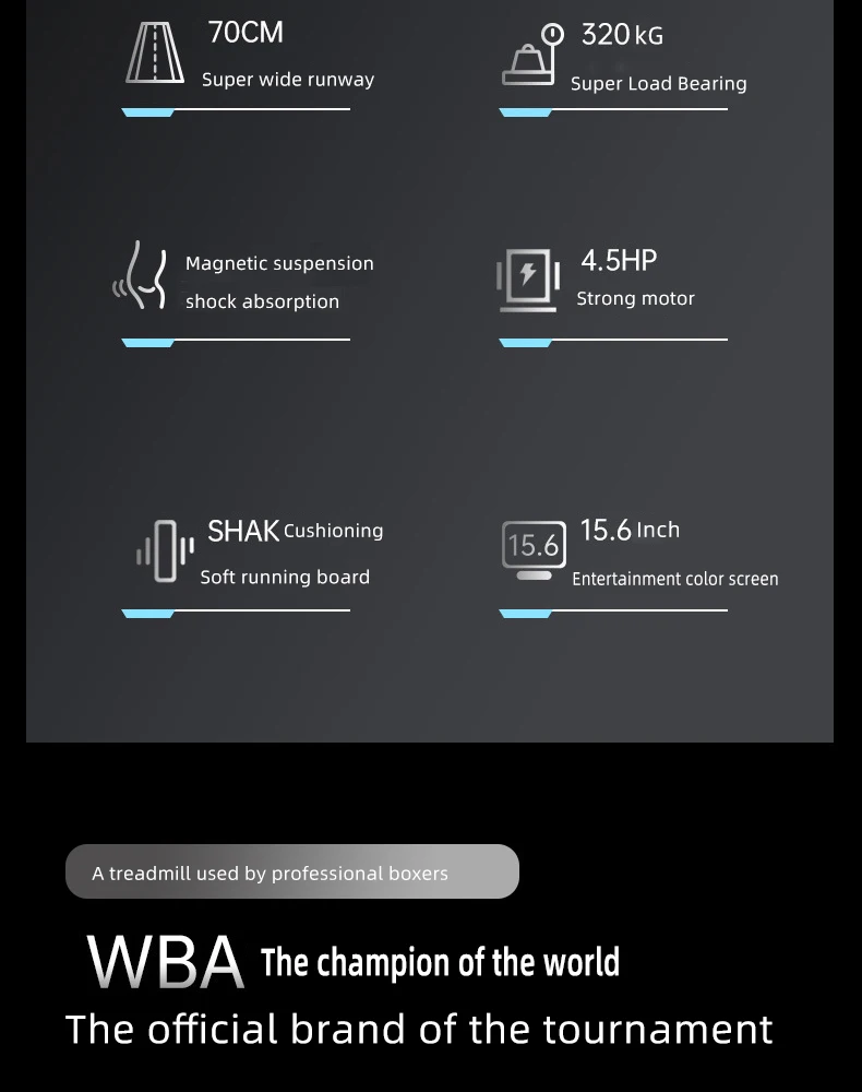 Factory sales Commercial Treadmill Machine  Electric Multi-Functional Treadmill Silent hydraulic folding HD screen