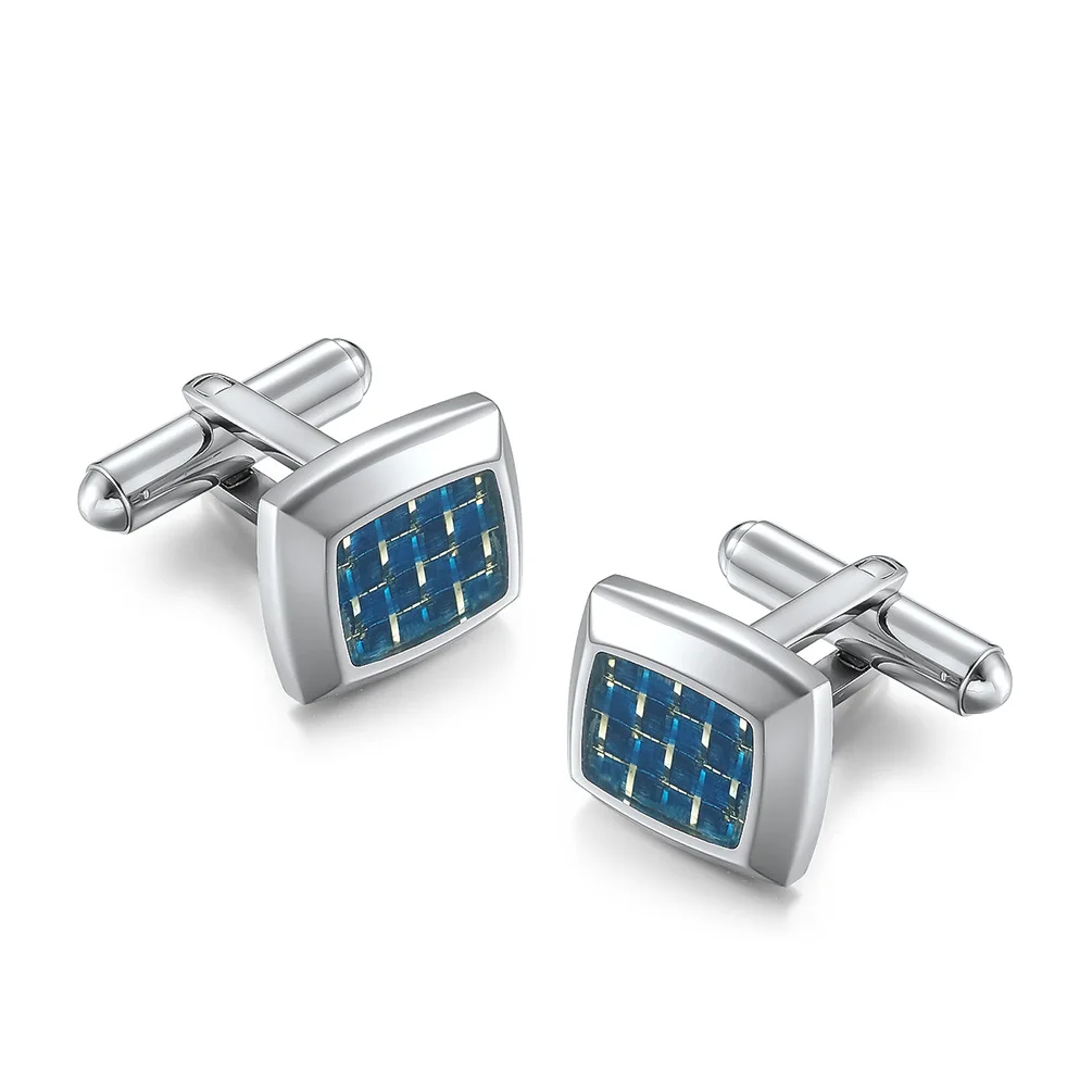 Carbon fiber cufflinks titanium steel shirt cufflinks premium cuff links men