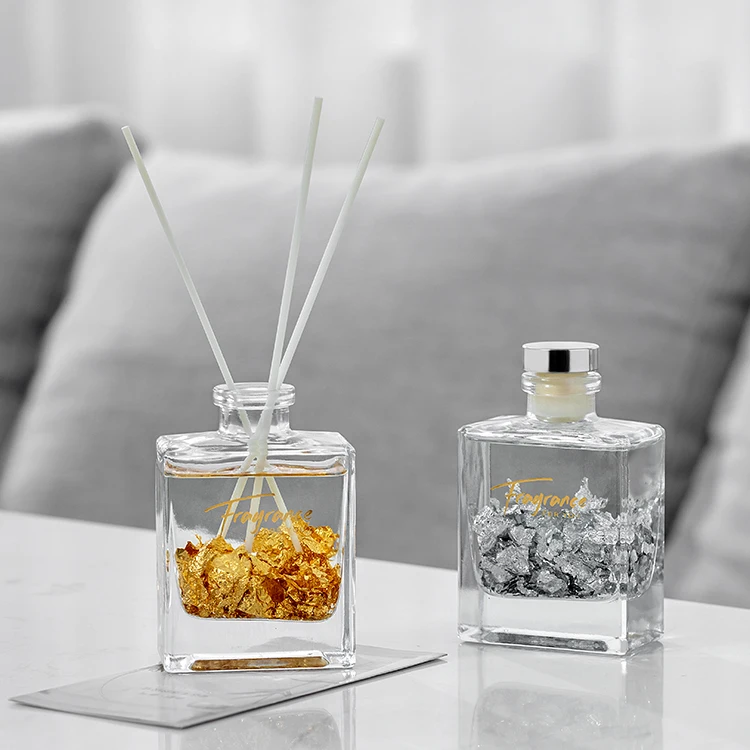 Luxury custom reed diffuser with stick wood flower base liquid air aroma  home fragrance 150ml Reed Diffuser with lid