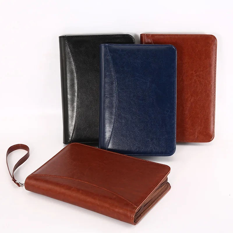 
6 Ring Binders A4 PU Leather Files Folder Portfolios Business Office Supplies Folder for Document 