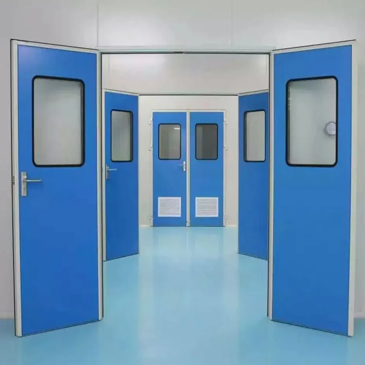 Промышленные высококачественные GMP medica; Лабораторные модульные межкомнатные качели из нержавеющей стали с одинарным и двойным замком полые металлические гигиенические двери
