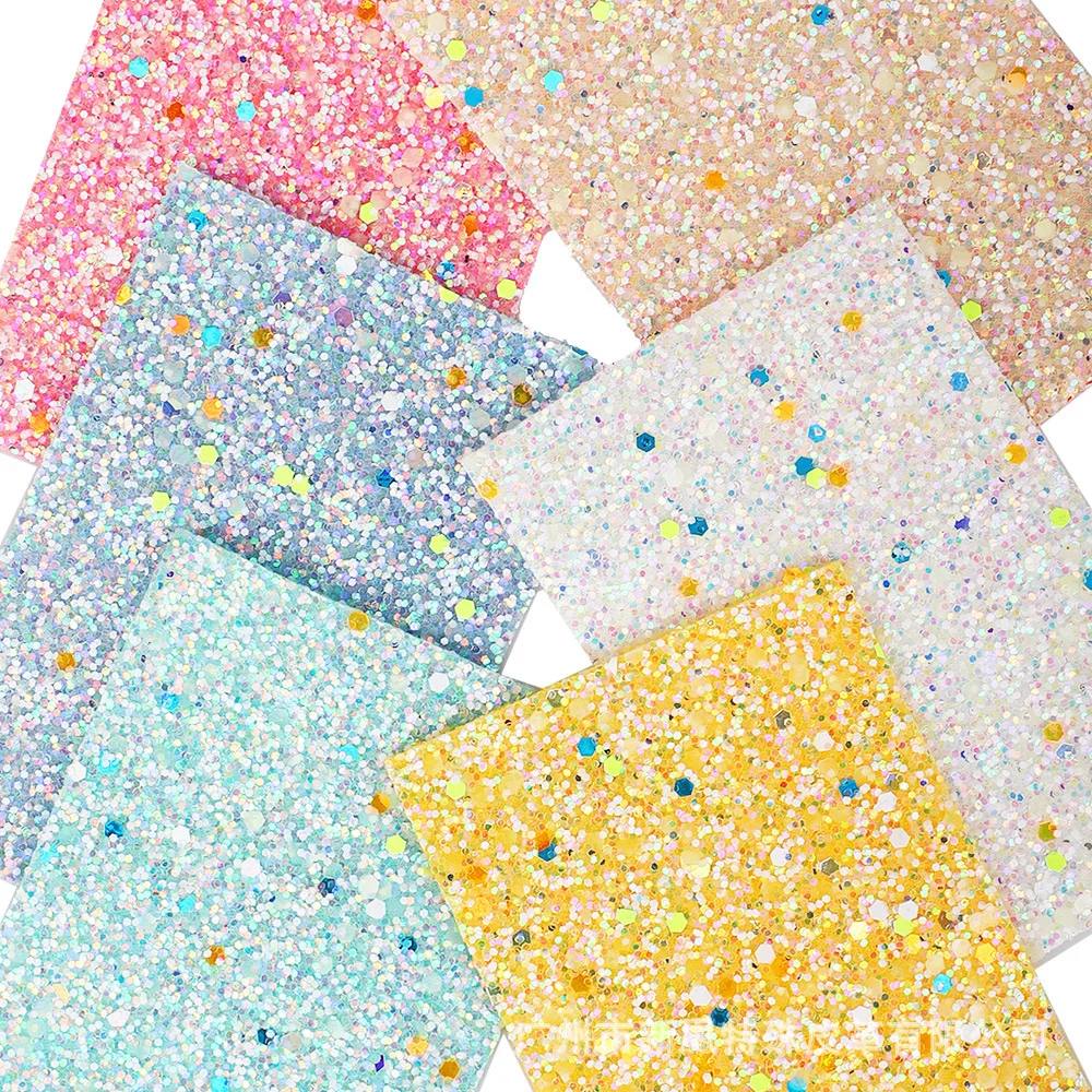 Полиуретановая кожа с блестками для женской детской обуви, сумки, банты для волос, игрушки, обои