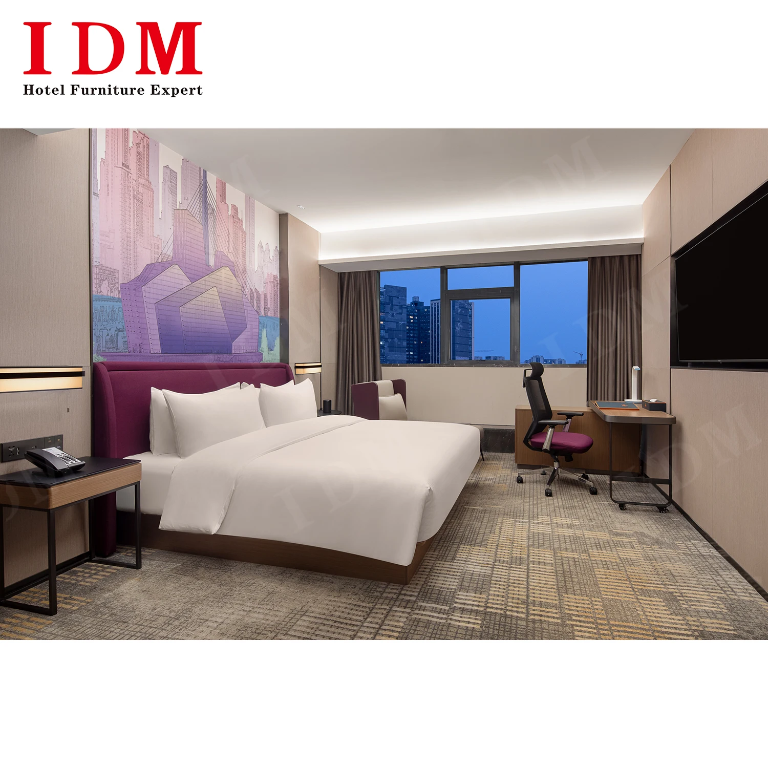 Hotel furniture production bespoke 5 star hotel project suites design bedrooms