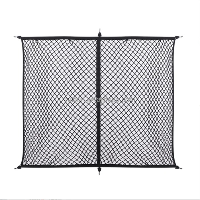 Premium Quality Adjustable Elastic Car Container Cargo Net Mesh for Pickup Truck Bed with Carabiner Hooks