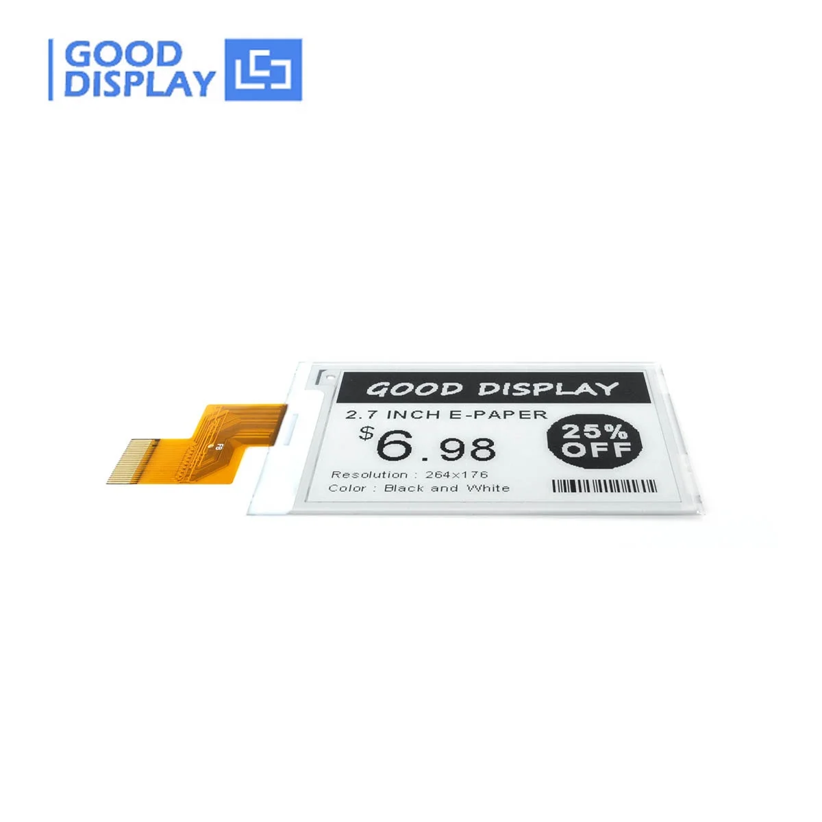 E ink 2.7 inch eink Panel 264x176 Electronic E-Paper Display