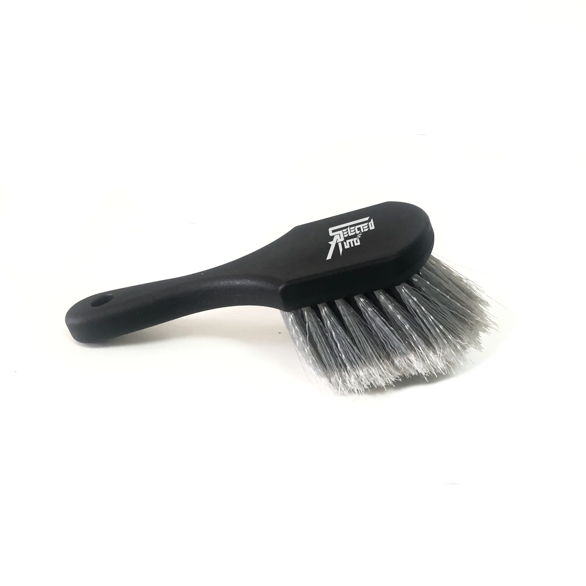Selected Auto exterior detailing brush customized tire cleaning brush OEM carpet rim alloy wheel brush with flag-tipped bristles
