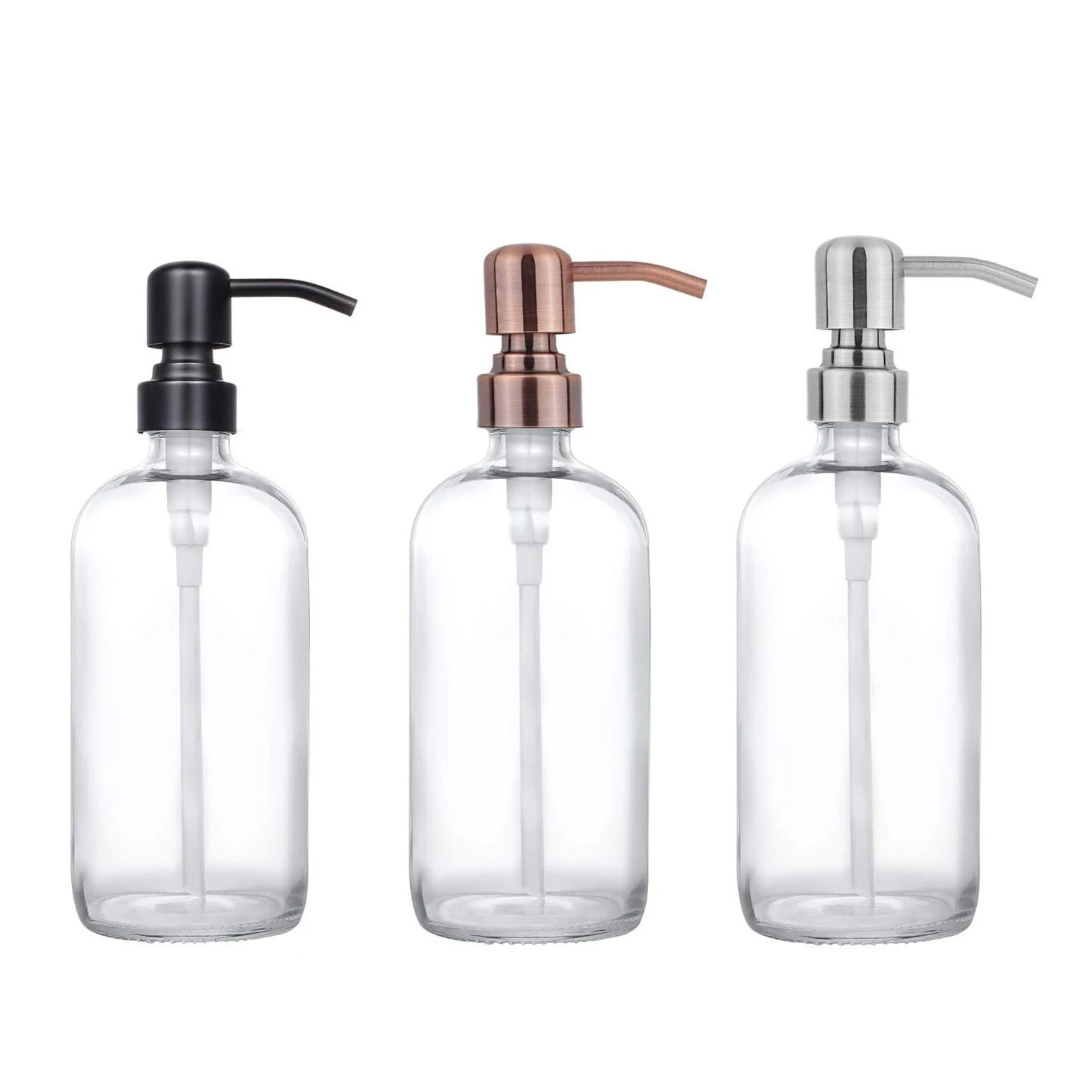 28mm Stainless Steel Polished Silver Gold Black Soap Dispenser Pump for Boston Bottle