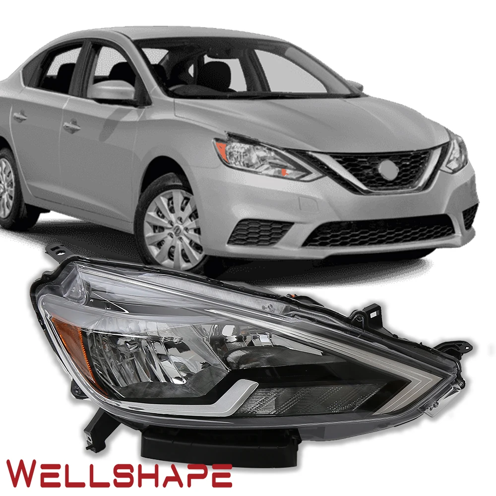 Автомобильные передние фары для NISSAN SENTRA 2016-2018, галогенная лампа черного цвета, OEM