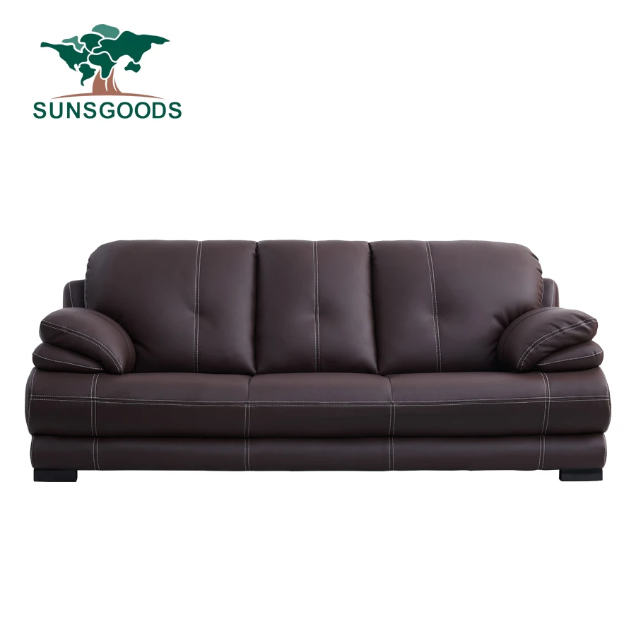 Modern Style Design Corner Couch Sofa Customized color leather  living room Furniture Three Seat sofa set