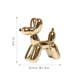 Nordic home decor luxury animal decoration gold dog rabbit figurine for desktop decoration