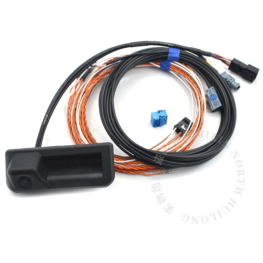For Audi A5 High Line Back Up Camera Rear View Trunk Handle Camera with Guidance Line + wiring harness 8W8 827 566 D