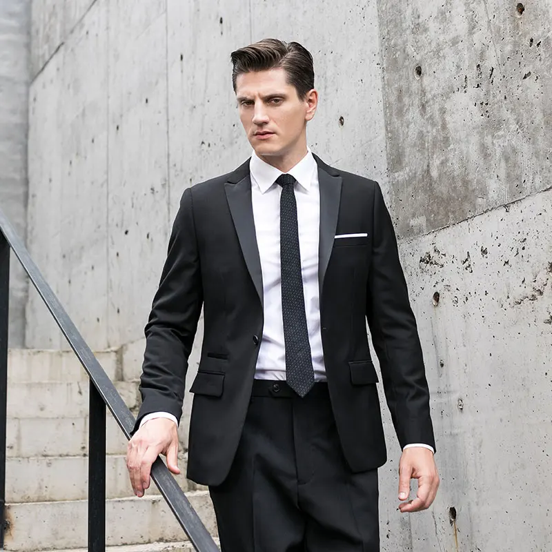 Оптовая продажа в розницу, Лидер продаж, мужской черный однобортный Блейзер, смокинг