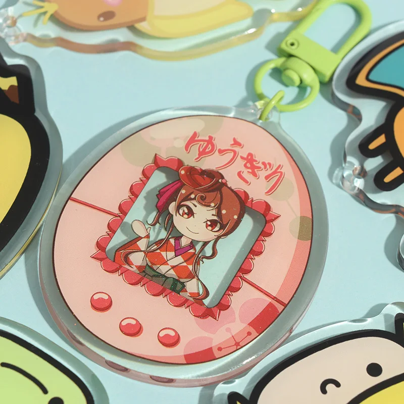 Vigreat Factory Made Custom Double Sided Printed Glitter Holographic Keychains Logo Printed Promotional Acrylic Keychain