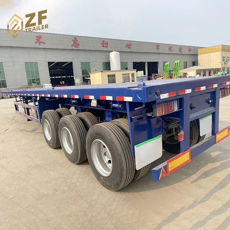 ZW trailer  quality 40ft tri-axle container skeleton semitrailer in truck semi trailer