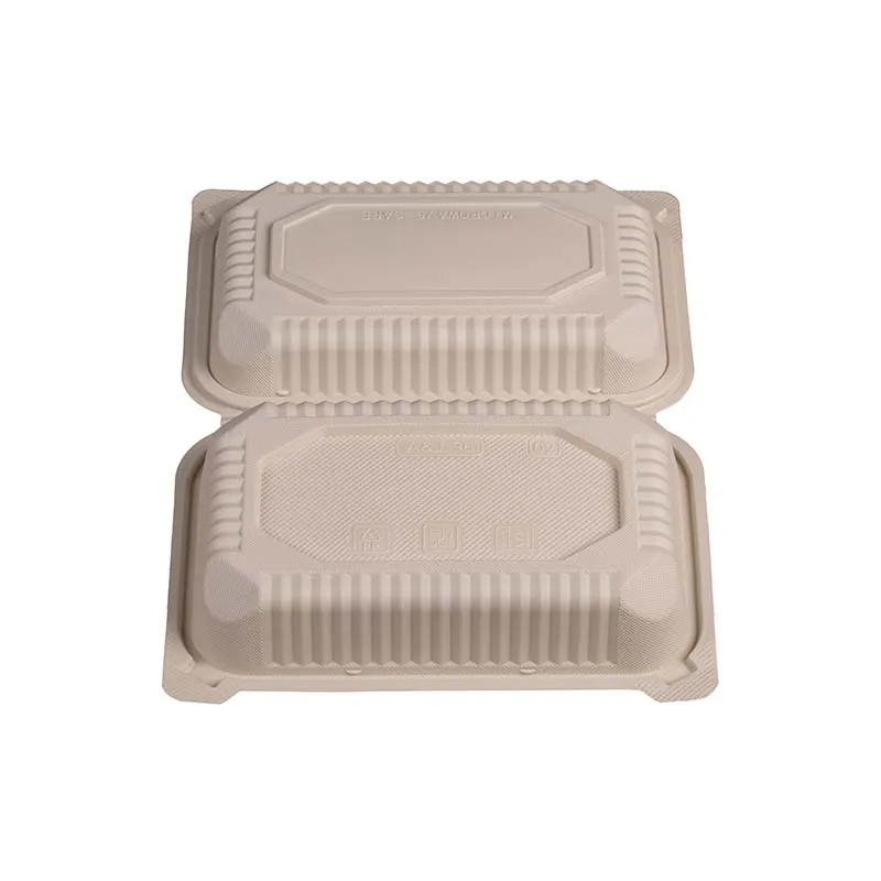 Biosano 2 Compartment Food Containers Set Prep 750ml Plastic Container Lunch Bag With Automatic Press Type Bio Degradable