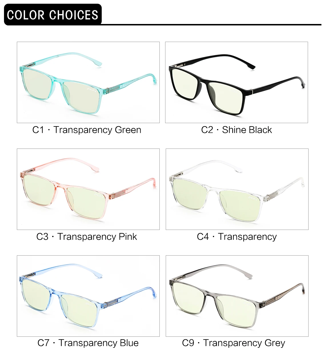  Tr90 custom trendy men women fashion polarized photochromic Anti Blue Light Blocking Glasses Eyeglasses Frames