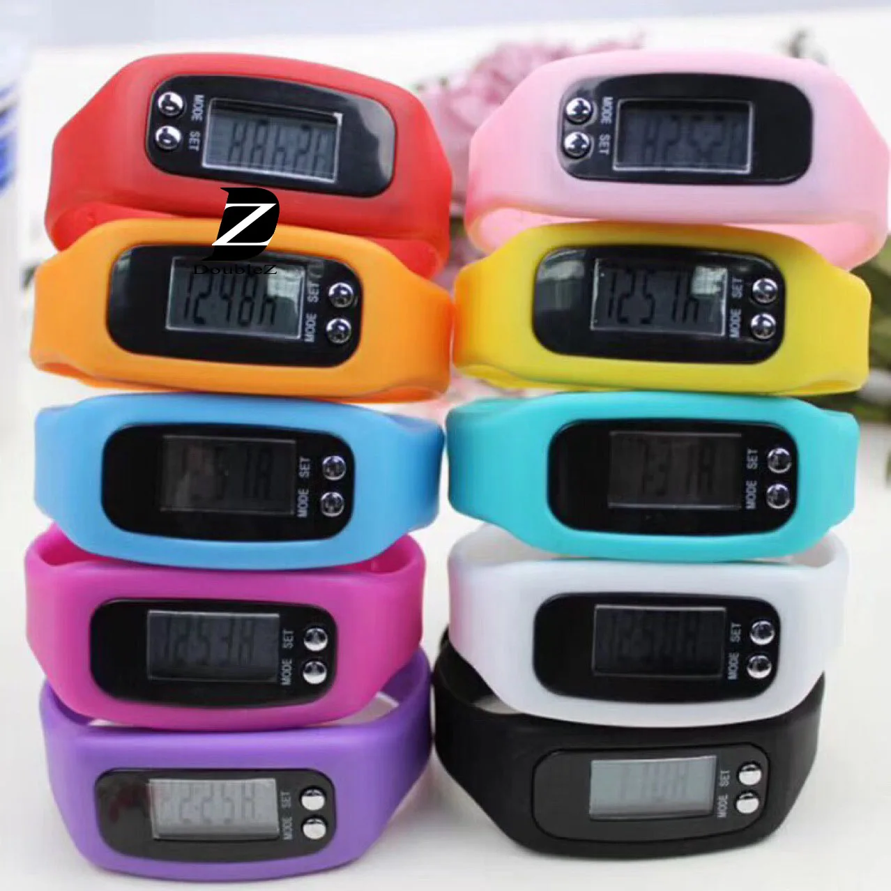 Promotional custom logo Silicone pedometer bracelet