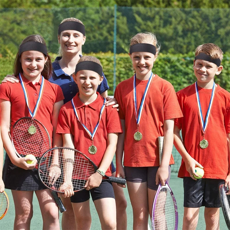 Sport Head Band Gym Running Tennis Football Mesh Fabric Dry Tie  Fit Sweatband Custom Ninja On Headband Printed Logo Basketball