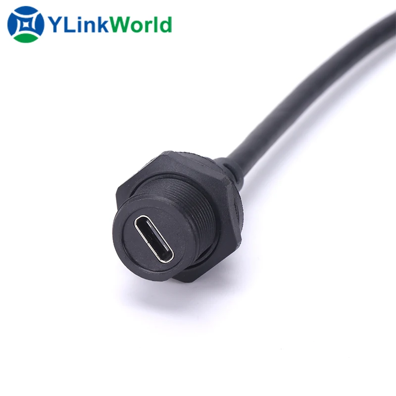 USB 2.0 3.0 Connector USB Panel Mount Chassis Connector High Quality Soldering Free Zinc Alloy Shell