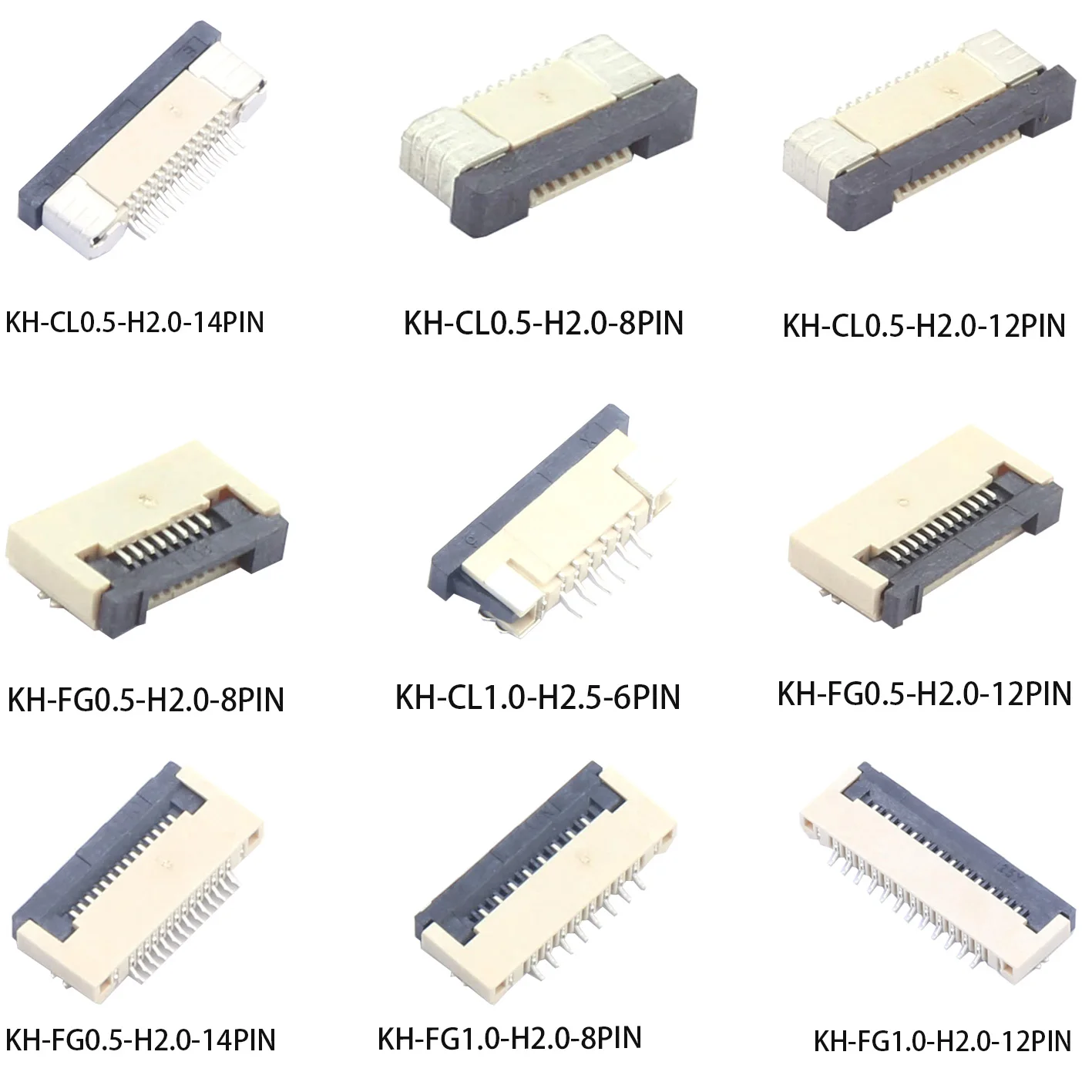 Vertical Smt Type To Board Connector Single Row 1.0 Pitch Fpc Ffc Vertical Smt Type Drawer type lower connection