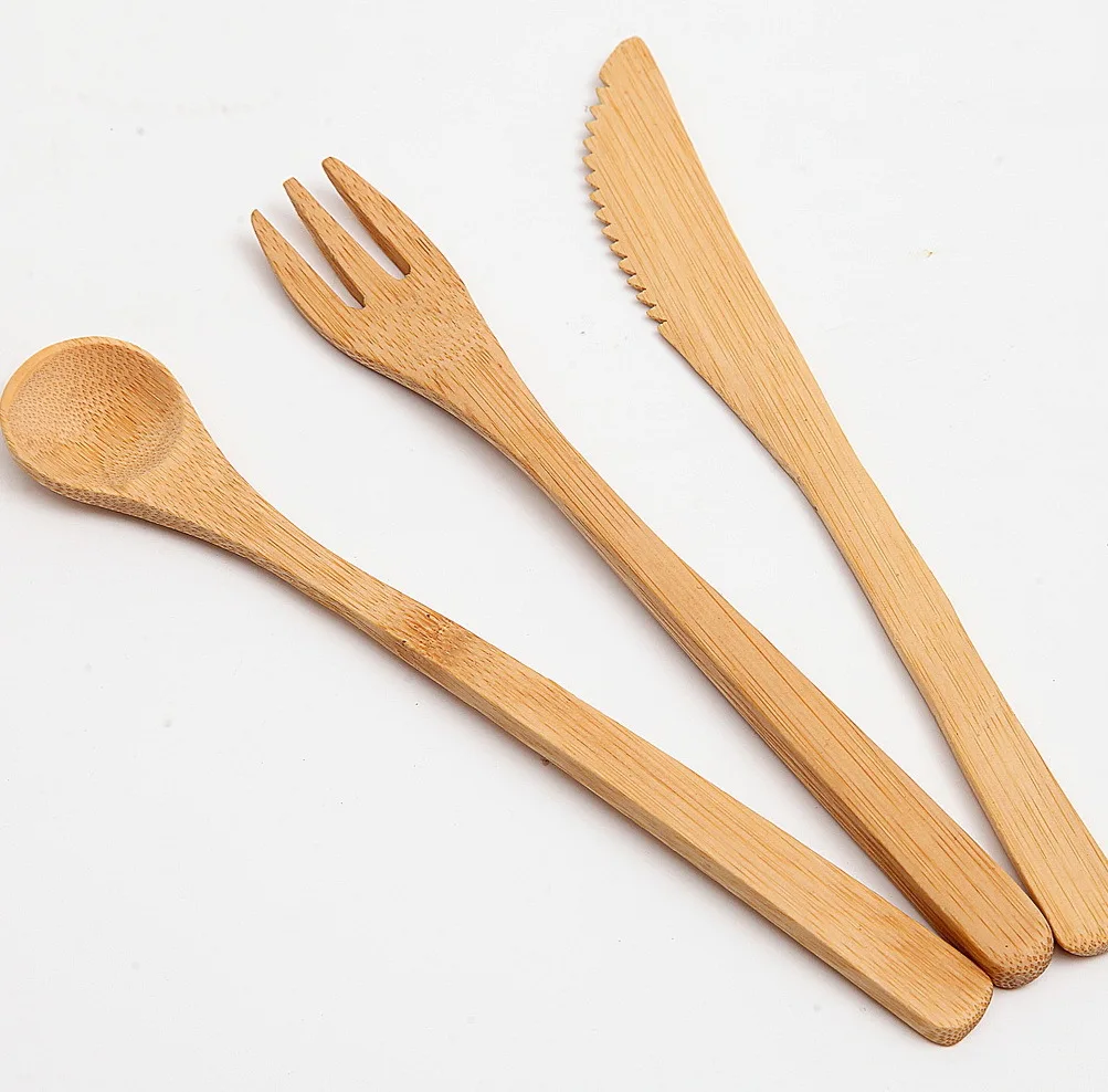 19cm Vietnam Wholesale Environmental Friendly Handicraft Products Disposable Tableware Bamboo Cutlery