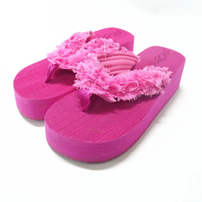 Wedge Women Flip Flop Flower Slipper