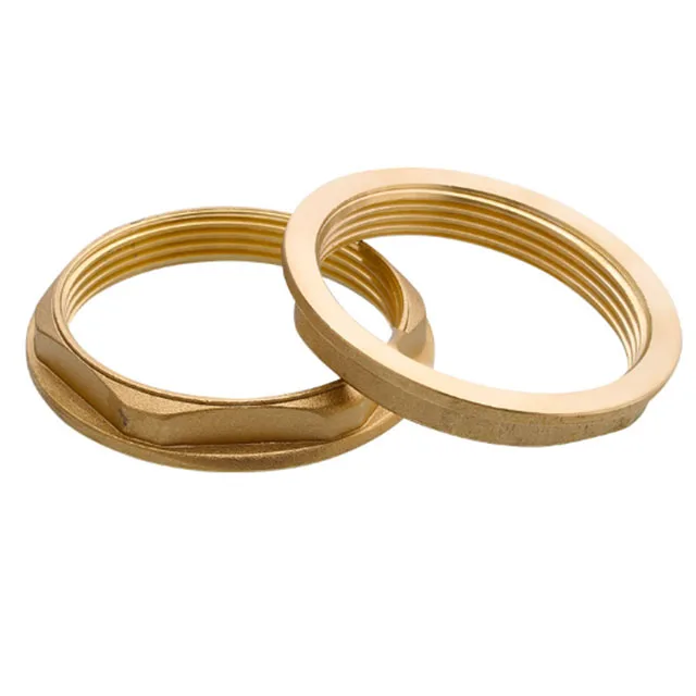 All-copper hexagonal cap and ring  nut lock mother  4/6 points 1 inch