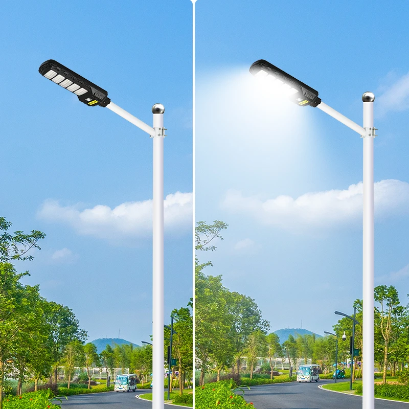 LIGHTSINCERE 504 led solar street light home led flood light outdoor double ended solar street light