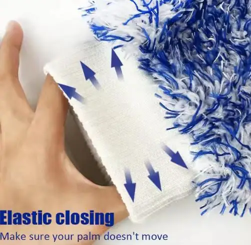 Color long hair coral cleaning gloves Microfiber car wash gloves Easy to clean car wash gloves