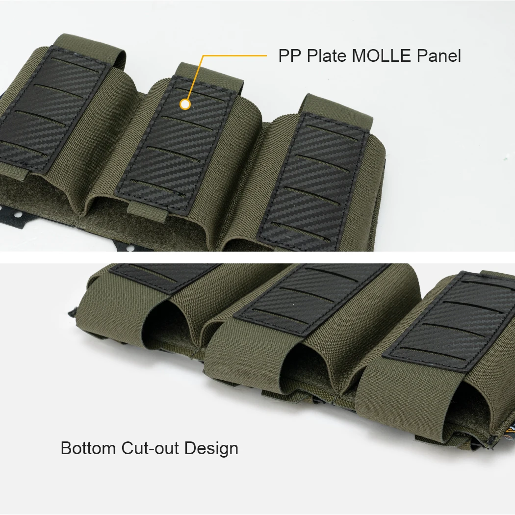 IDOGEAR 500D Nylon Carbon fiber Mag Pouch Ranger Green  Molle Tactical M4 Magazine Pouch for 5.56mm Mags