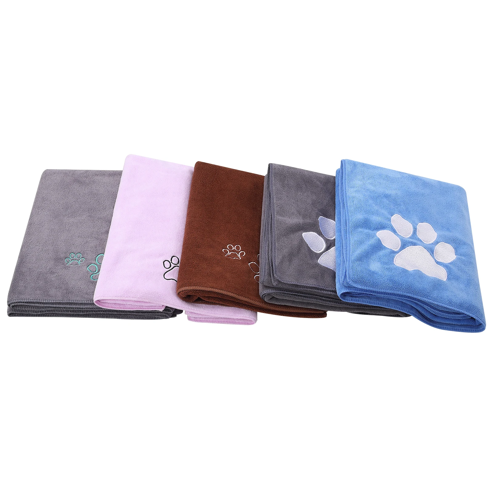 OEM ODM Custom Printed Strong Water Absorption Dog Towel Quick Dry Soft Polyester Pet Towel