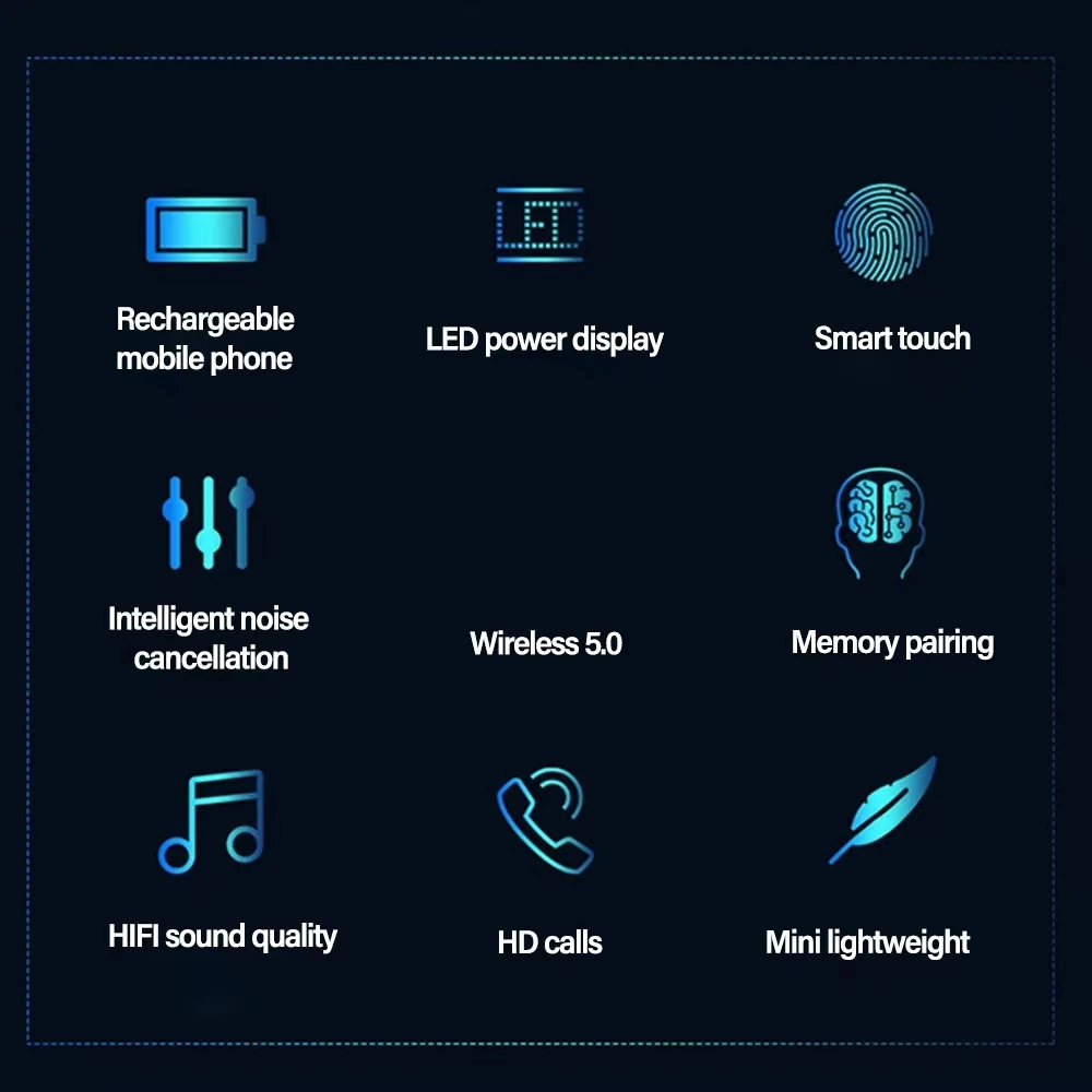 Tws Earphone Waterproof Auriculares Headphone Ear Buds True Wireless Hand Free Headset