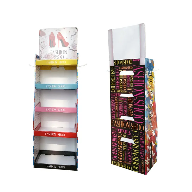 Retail Display Racks Free Standing Floor Pop Display Cardboard Stands Cardboard Shelf Display