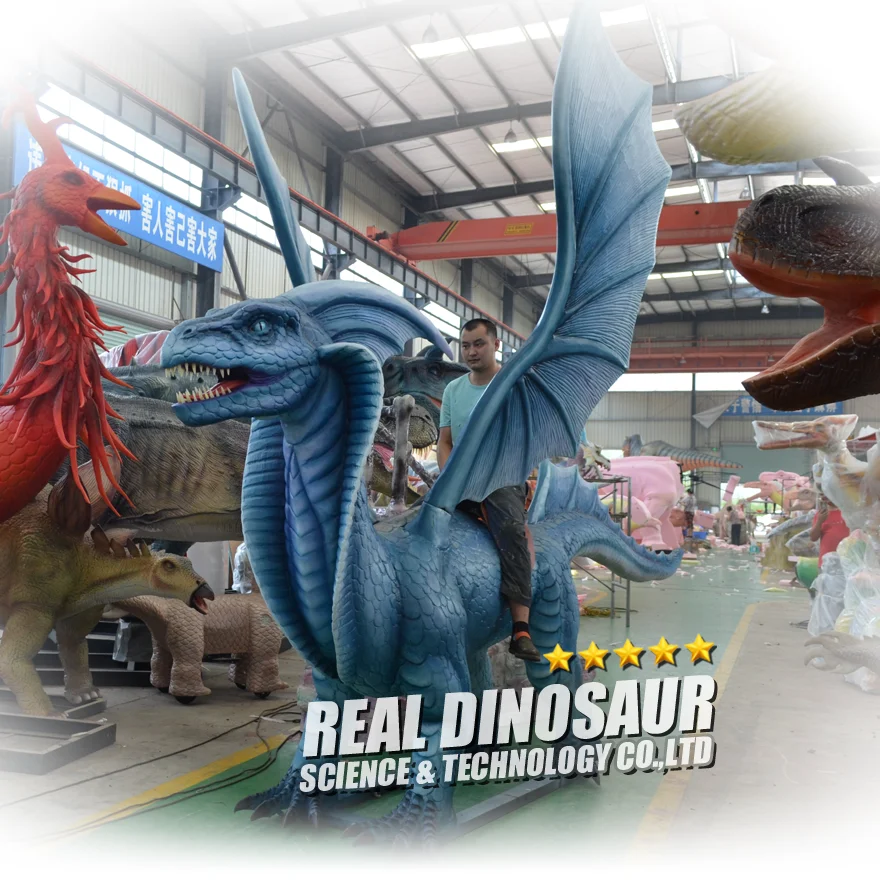 Handmade Artificial Animatronic Dragon Ride