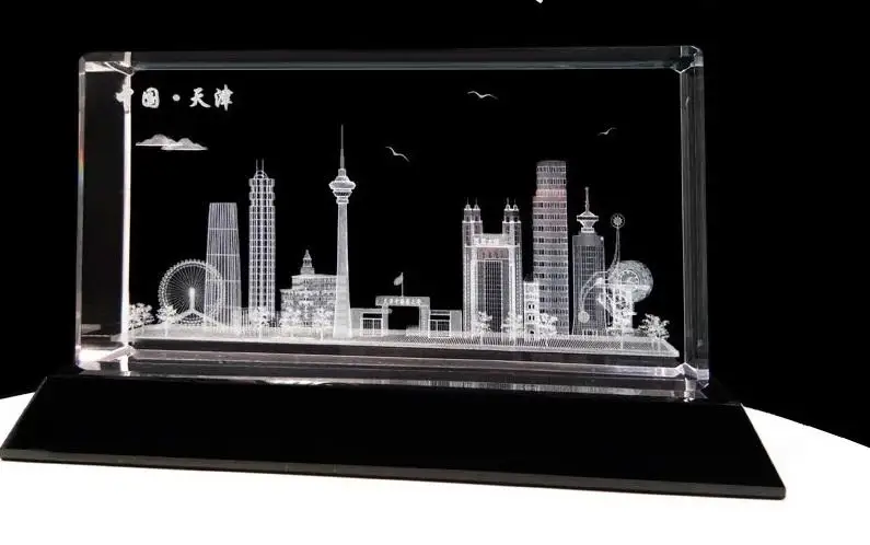 Memorable Glass Beautiful Wedding or Birthday Crystal Image 3D Laser Engraved Crystal Cube Night Lamp