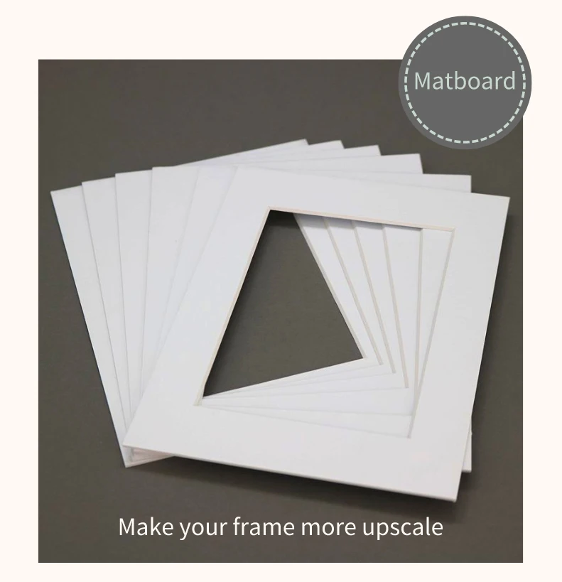 
wholesale white matboard with acid free cardboard for photo frame decoration 