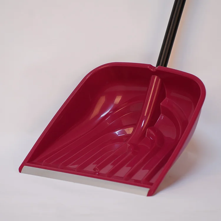 Plastic Snow Shovel Snow Removal with Steel handle and D grip Suitable for Driveway or Pavement Clearing 16 1/2IN