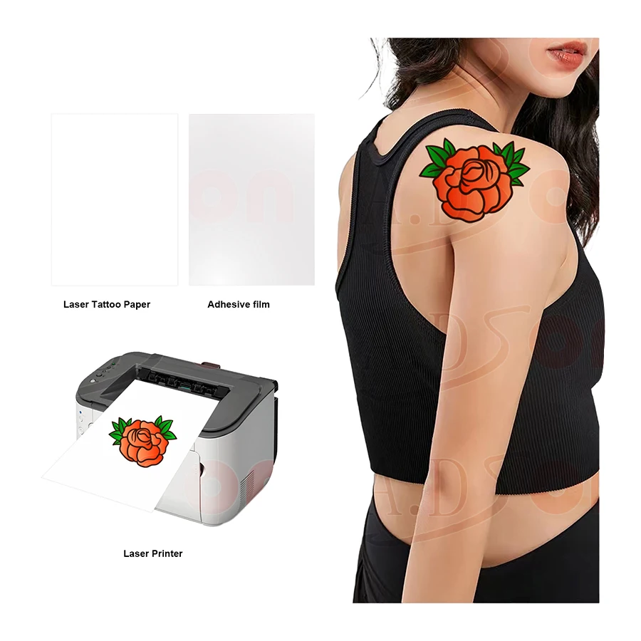 10 Sets Custom Stickers Temporary Tattoo Paper A4 Size For Laser Printer And Inkjet Printer DIY digital