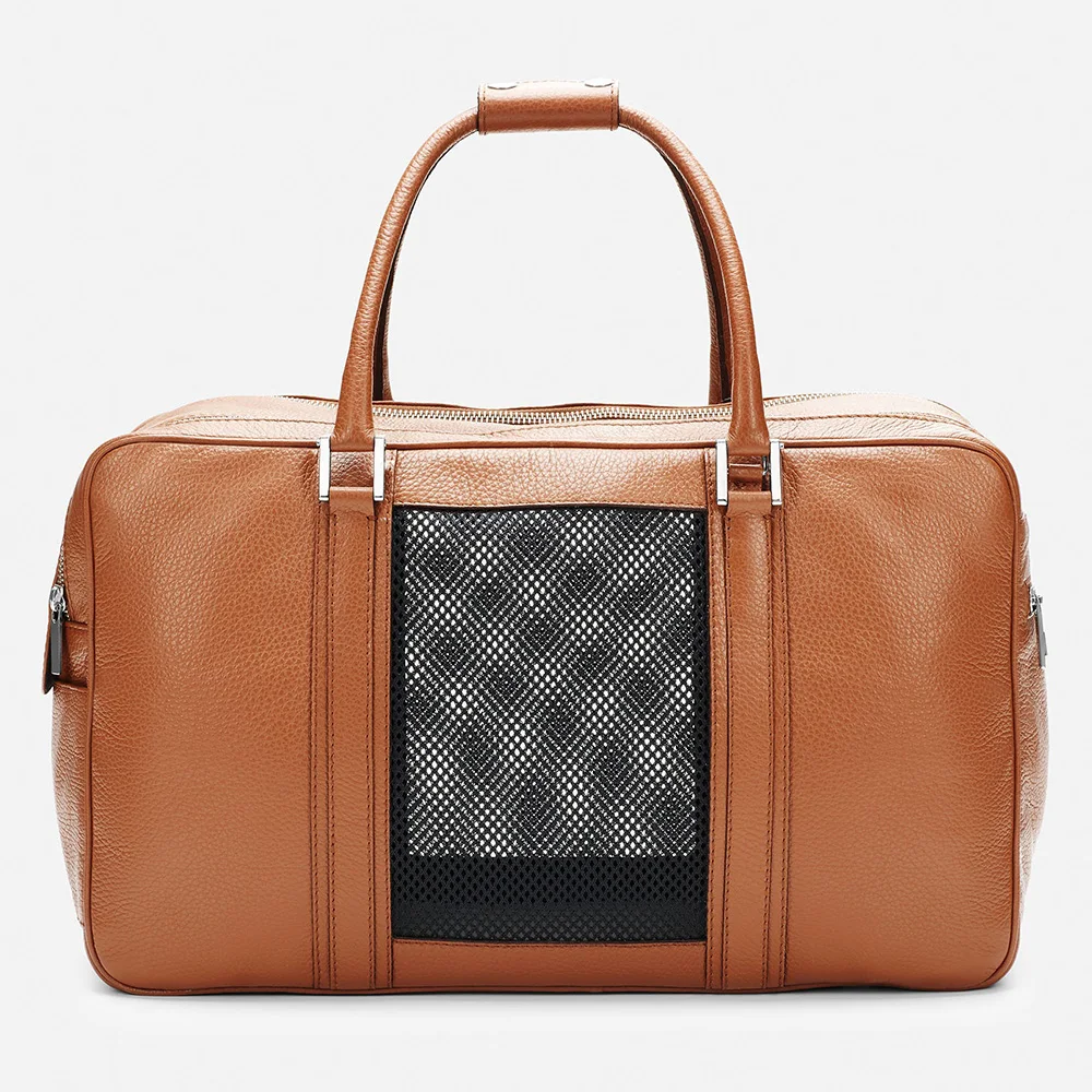 
Custom Pebble Vegan Leather Fashion Women Travel High End Quality Carrier Duffle Bag 