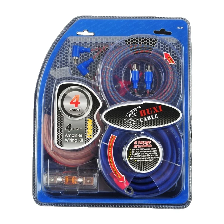  Huxi-cable factory низкая цена высокое качество 4AWG комплект автомобильный аудио усилитель
