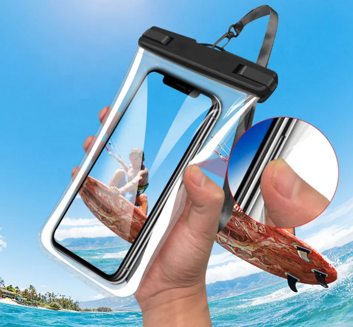 hot TPU phone waterproof case IPX8 Diving waterproof phone bag Touch screen waterproof phone bag