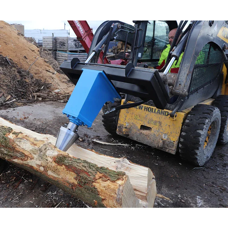 Factory Customized Hydraulic Screw Cone Log Splitter for Excavator Skid Steer Backhoe Loader
