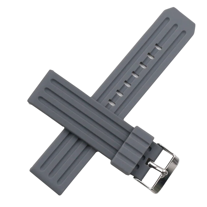 
Watch accessories sports silicone strap male 22mm pin buckle outdoor waterproof rubber strap female bracelet watchbands 